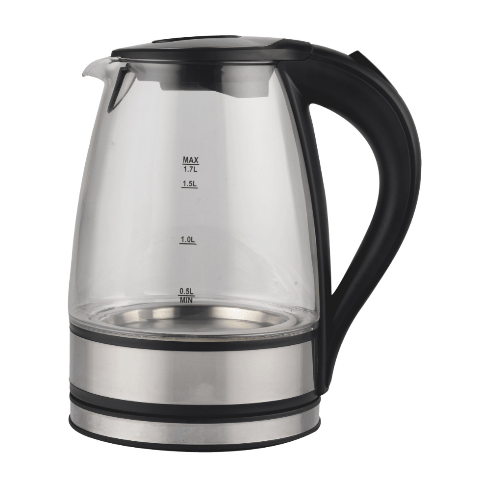 Russell Hobbs Glass 1.7L Electric Kettle, Black & Stainless Steel,  KE7900BKR 