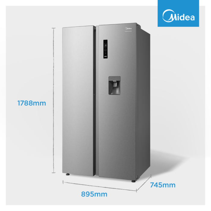 Midea 513L Inverter Side by Side Fridge (Stainless-Steel) - HC-689WEN(ESN)-S - Image 8