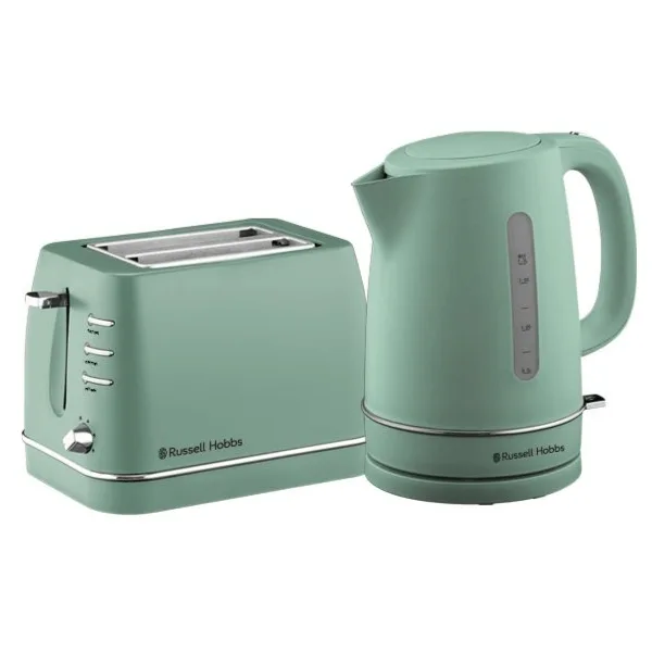Russell Hobbs Royal Teal Toaster and Kettle Pack - '861916 | Bargains