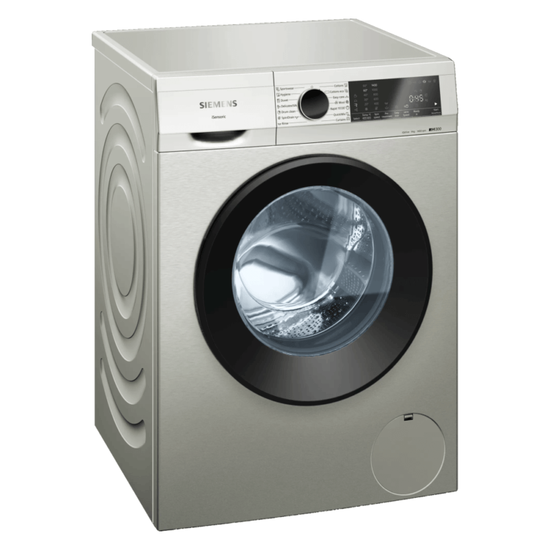 Siemens 9Kg iQ300 Silver Inox Front Loader Washing Machine Nationwide