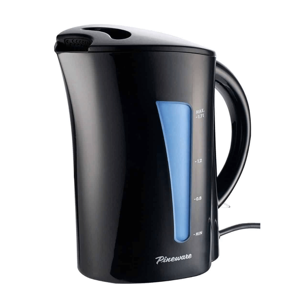 Pineware Black Fixed Corded Automatic Kettle