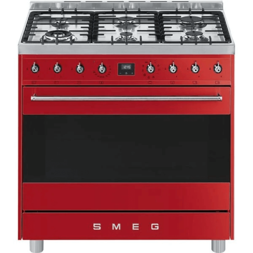 Smeg 90cm Red Gas/Electric Cooker