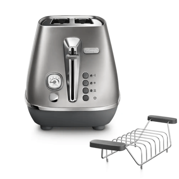 DeLonghi Distinta Flair Finesse Silver 2 Slice Toaster