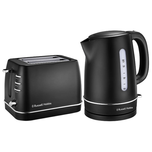Russell Hobbs RHPRP-0B Royal Black Kettle and Toaster Pack