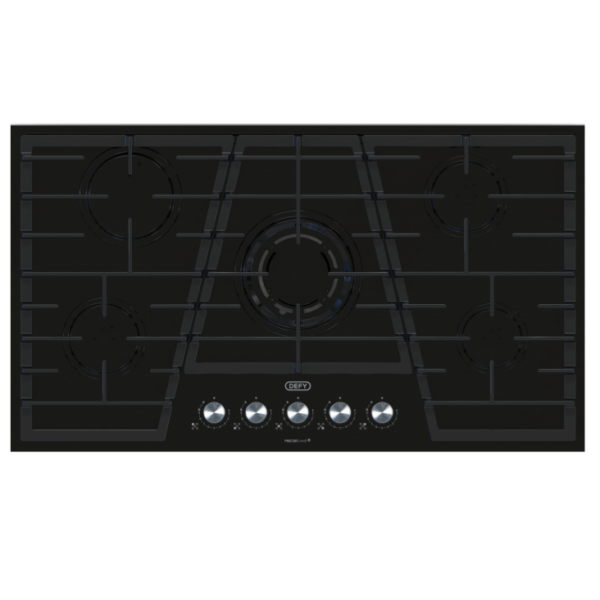 Defy Gas Hob 5 Burner 900mm on Glass Bargains