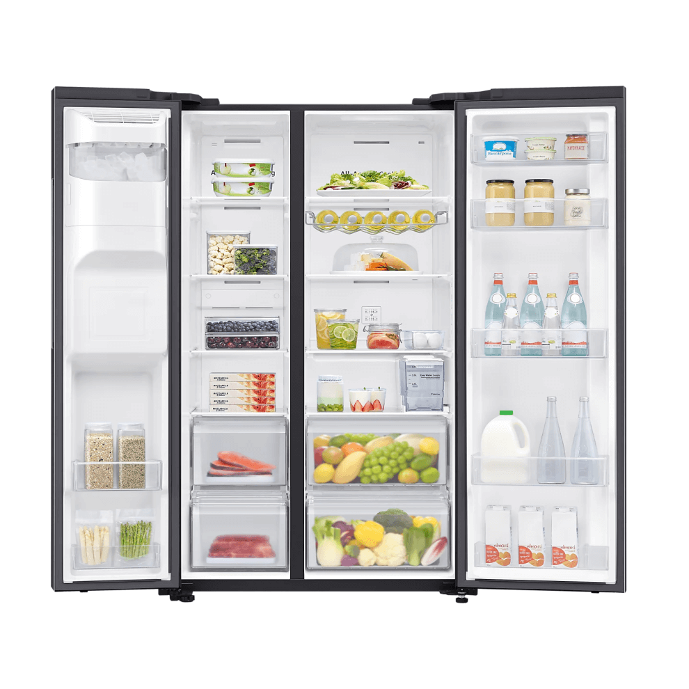 Samsung 2 Door NonPlumbed Water and Ice Dispenser 617L Gentle Black Bargains