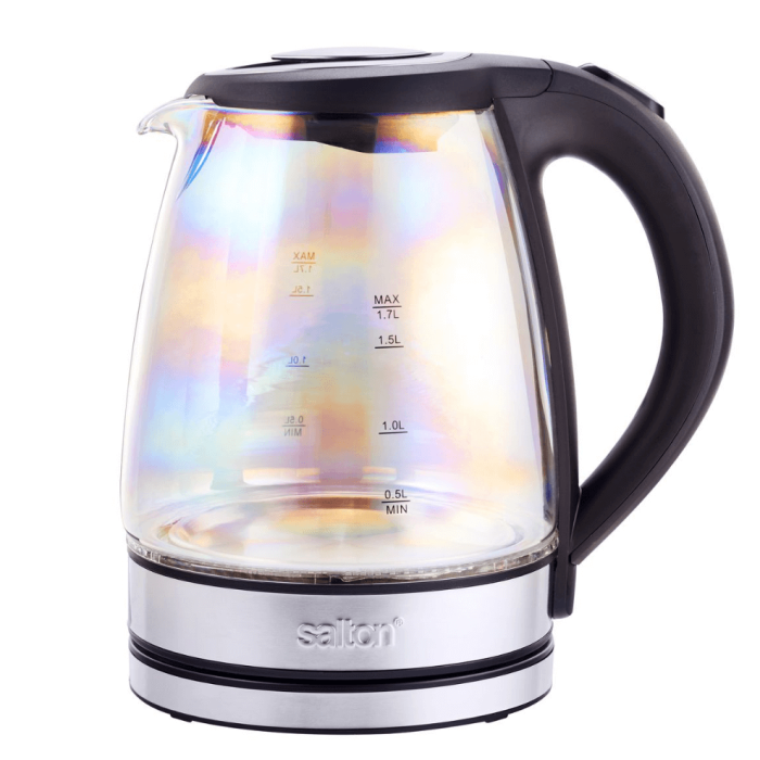 Salton - Colour Glass Illuminating Kettle