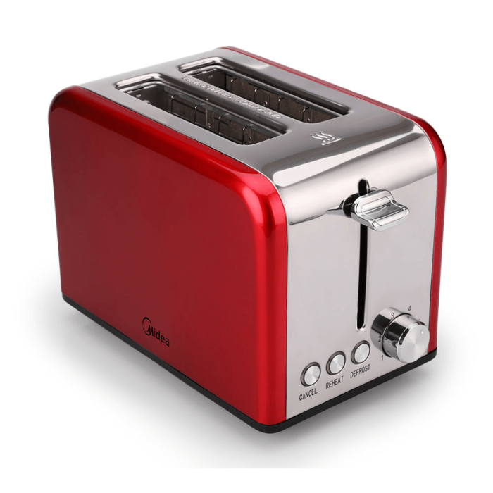 Midea 2 Slice Toaster Red Nationwide Delivery