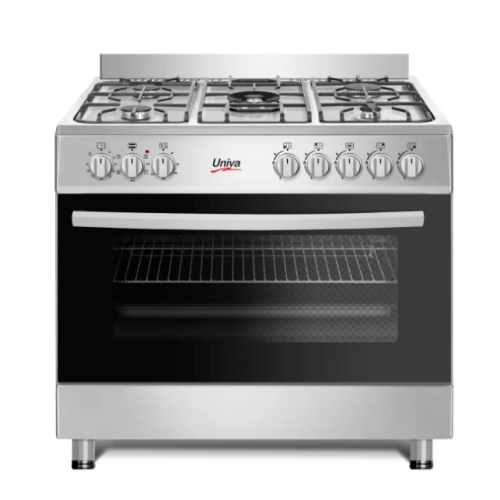 Univa 900mm Range Cooker 5 Burner Gas Hob with Electric Oven Bargains