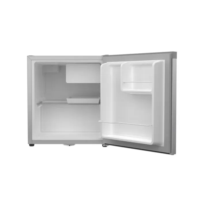 Hisense-Mora-44L-Titanium-Silver-Bar-Fridge-M65RTS Front Open