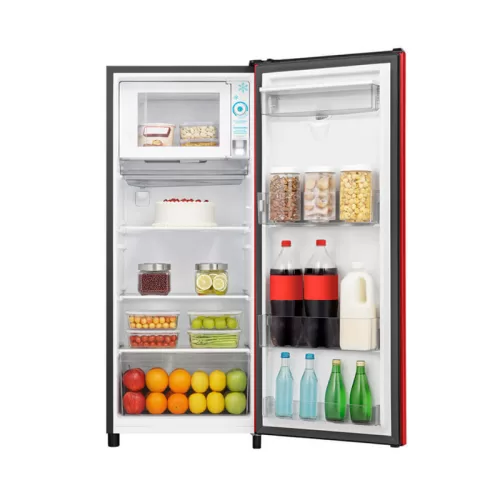 Hisense-Red-One-Door-Refrigerator-With-Water-Dispenser-H235RRE-WD Open