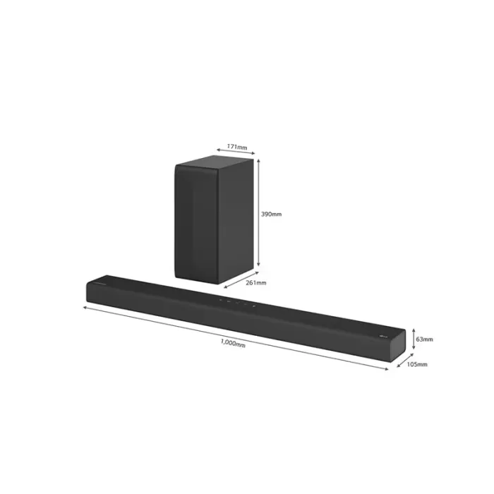 LG 3.1ch High Resolution Audio Sound Bar DTS S65Q