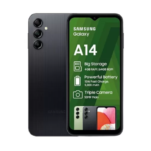 Samsung Galaxy A14 64GB LTE Dual Sim Black SM-A145FZKDAFA