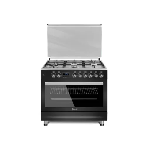 Ferre 6 Burner Black Gas Electric Freestanding Oven Premium F9S60E7.PIB
