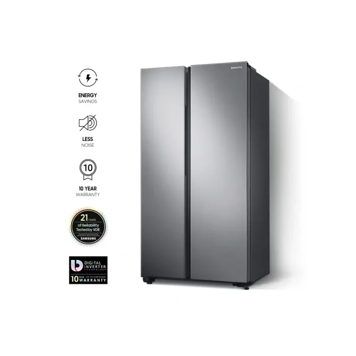 Samsung 647L Silver Side by Side Fridge RS62R5011M9 - Image 2