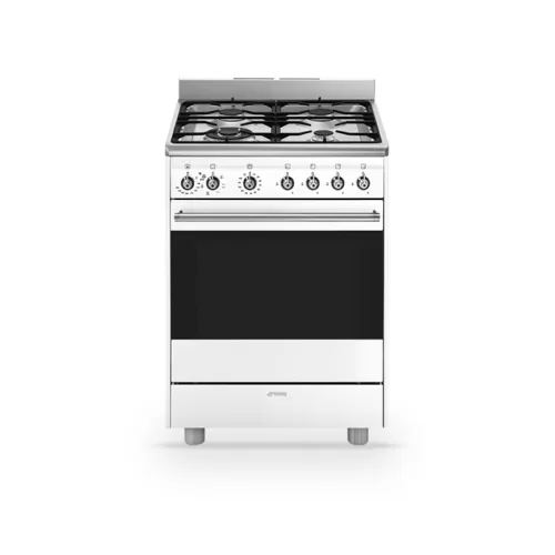 Smeg 600 Glossy White Stove Gas/Electric SSA60MWH2