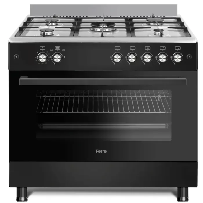 Ferre 900 Full Gas Stove Enamel Grids Black F9S50G2-HIB