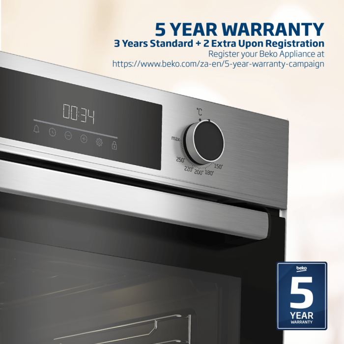 Beko 60cm Built-In Oven BBIE12300X - Image 8