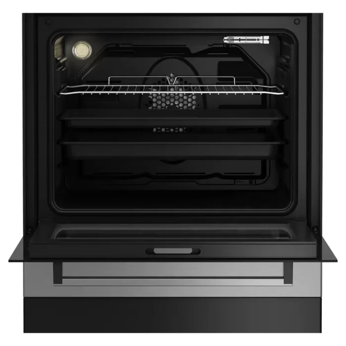 Beko 60cm Vitroceramic Inox Free Standing Stove FSE87310GX - Image 2