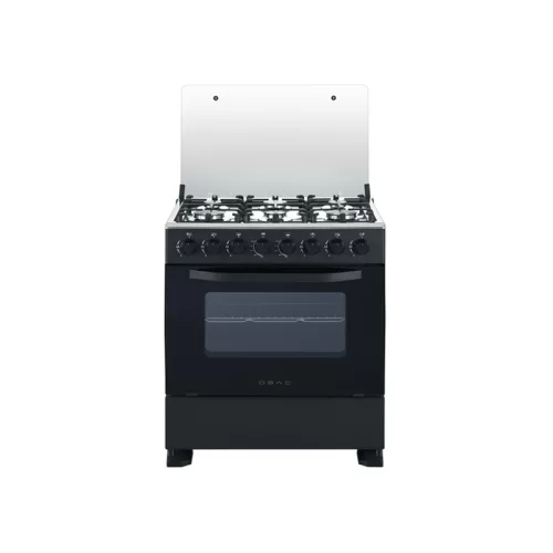 Obac 76cm Black Full Gas Stove OB760GS