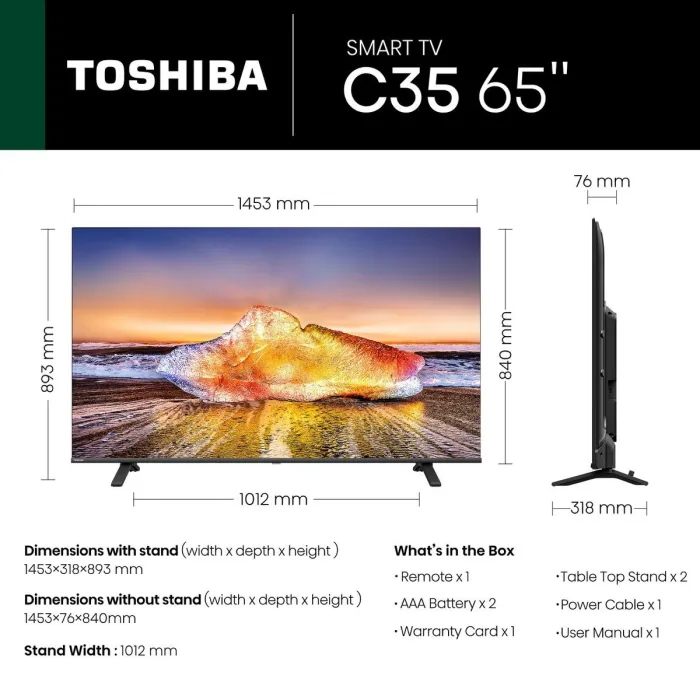 Toshiba 65'' UHD SMART TV - Image 3