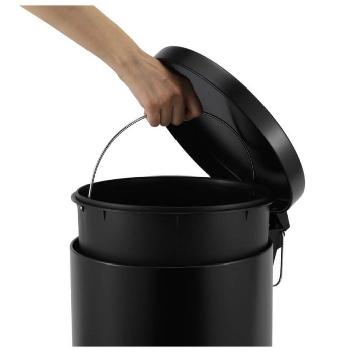 Casa Roma 30L Steel Pedal Bin Black Matte KB7035-30LB - Image 4
