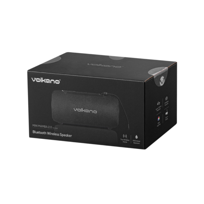 Volkano Mini Mamba Series 2.0 Bluetooth Speaker Black VK-3138-BK - Image 4