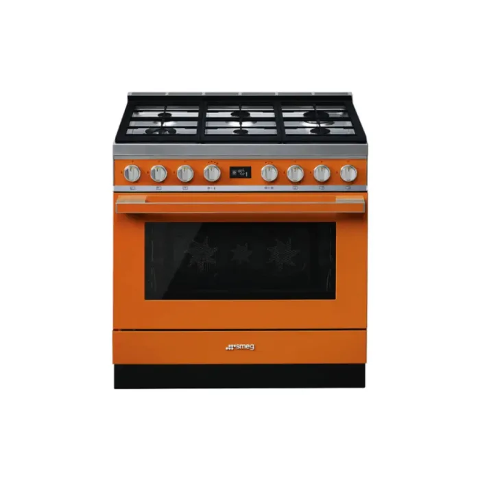 Smeg Portofino 90cm Cooker Orange CPF9GMOR