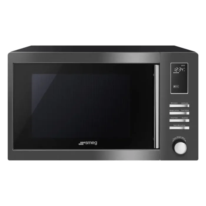 Smeg 26L Grill Microwave Dark Inox MOE25B