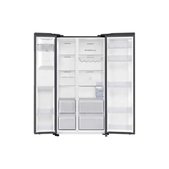 Samsung 617L Matt Black Side-By-Side Fridge RS64DG53R3B1FA - Image 3
