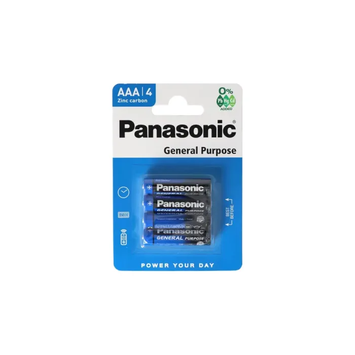Panasonic AAA 4 Pack Batteries R03BE/4BP