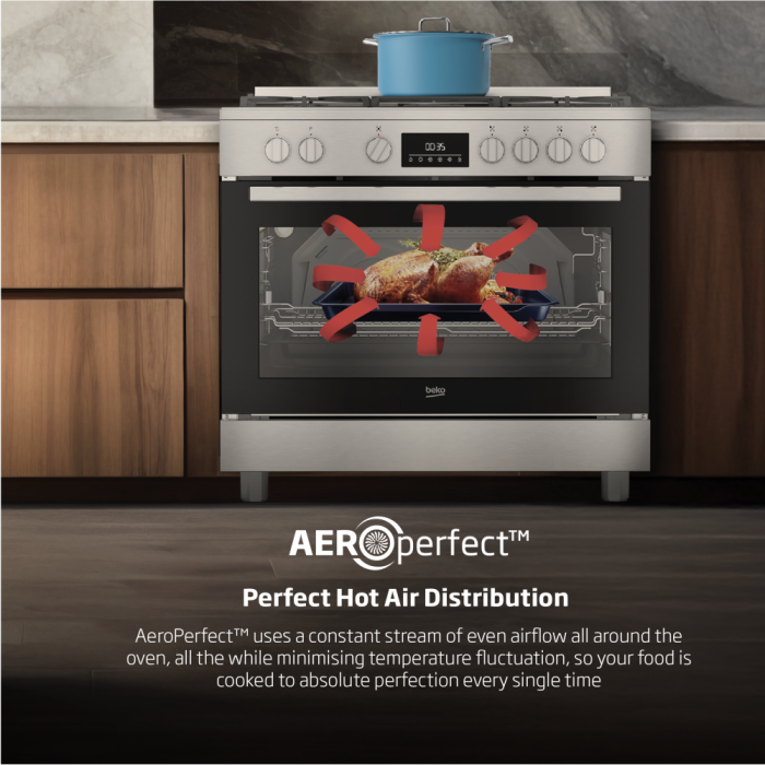 Beko 90cm Gas/Electric Cooker - BGTW11225EX - Image 4
