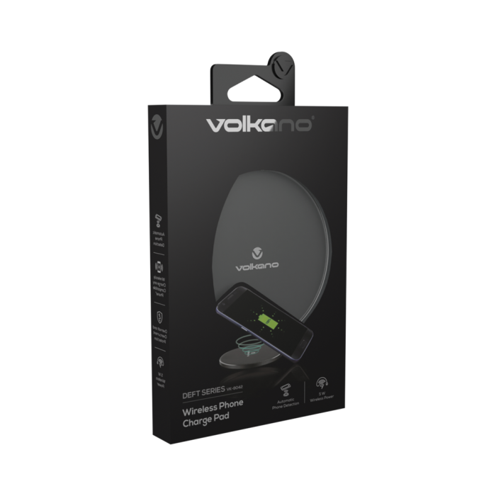 Volkano Deft series Wireless Phone Charge Pad - VK-8042-BK-CF - Image 2